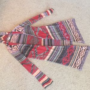 Tribal long cardigan